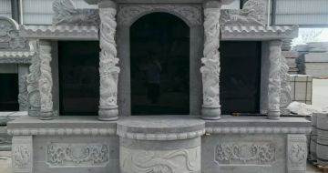 聊城 芝麻灰高档墓碑，土墓，可定制