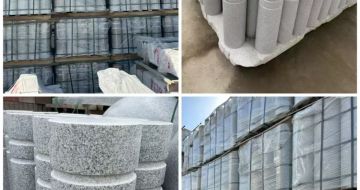 聊城 芝麻白花岗岩挡车柱、隔离柱多少钱