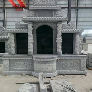 聊城 芝麻灰高档墓碑，土墓，可定制