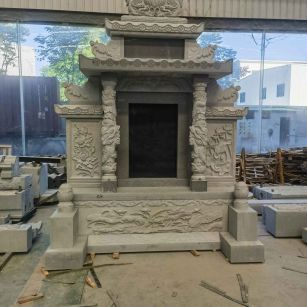 聊城 芝麻灰高档墓碑、土墓，一套也支持定做
