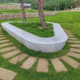 聊城 芝麻白光面整石坐凳