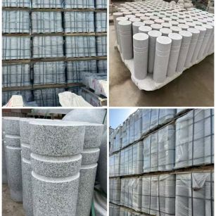 聊城 芝麻白花岗岩挡车柱、隔离柱多少钱