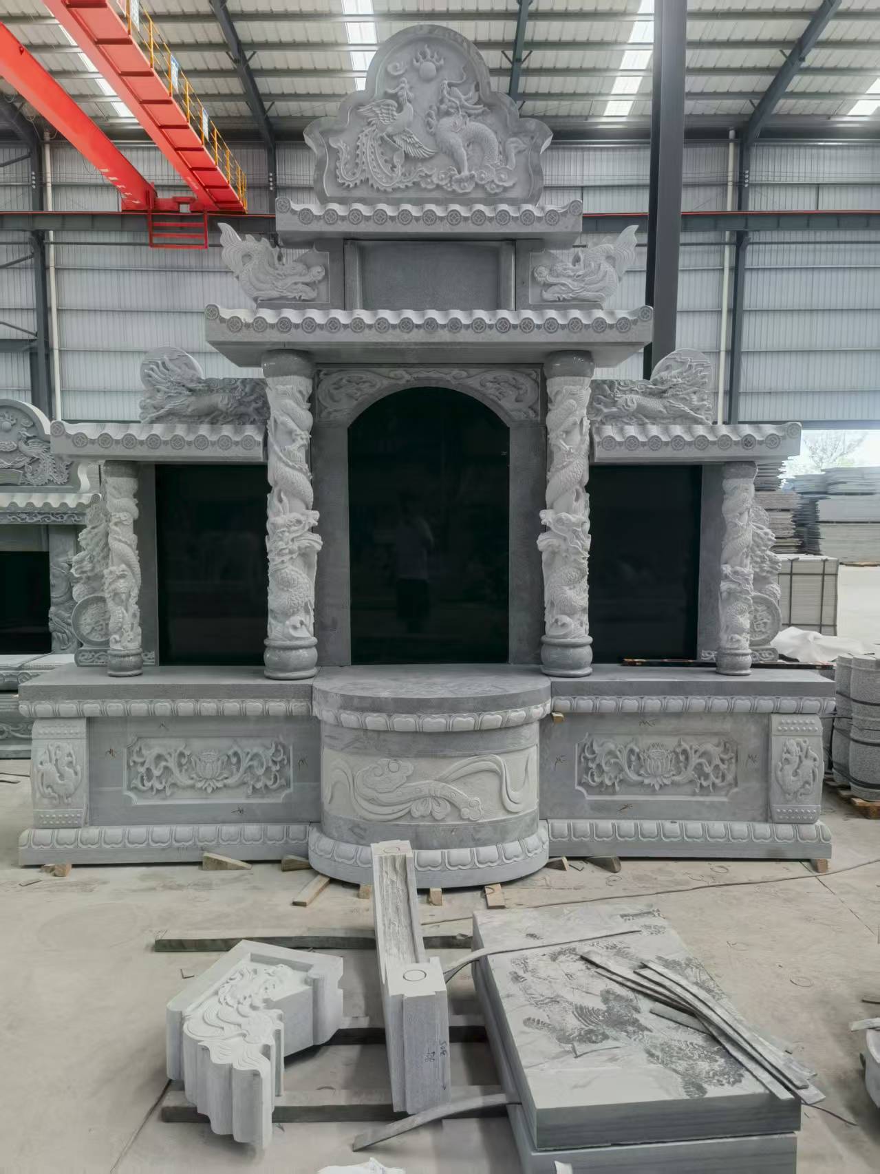 聊城 芝麻灰高档墓碑，土墓，可定制