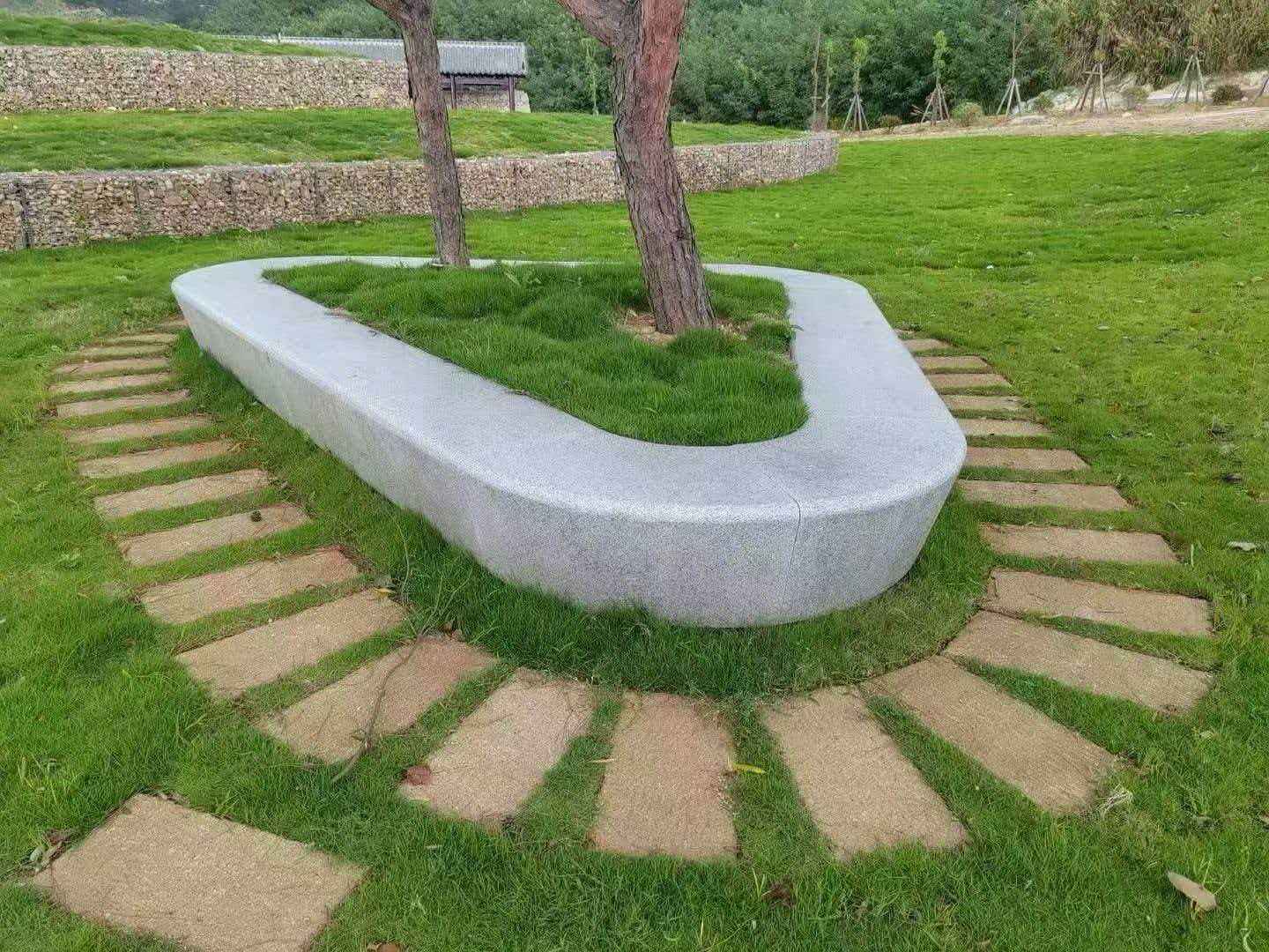 聊城 芝麻白光面整石坐凳