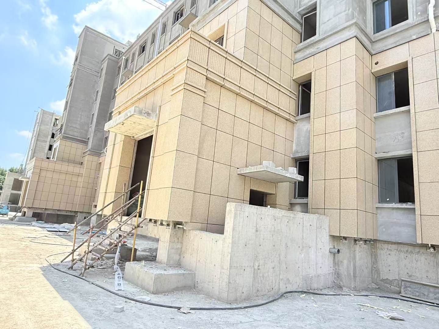 聊城 黄金麻干挂，工地实拍