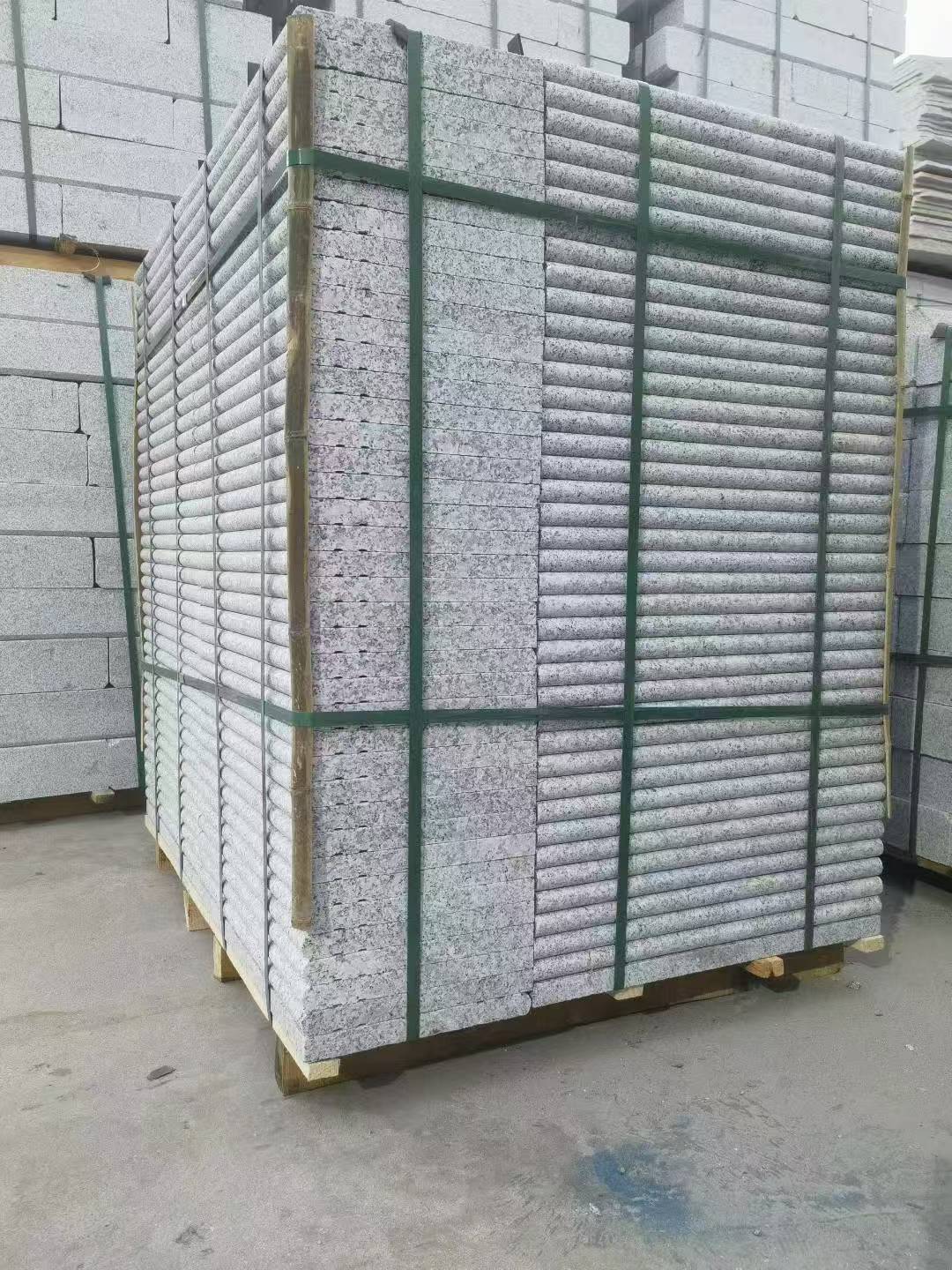 聊城 芙蓉白3公分厚磨圆边、拉槽，楼梯踏步