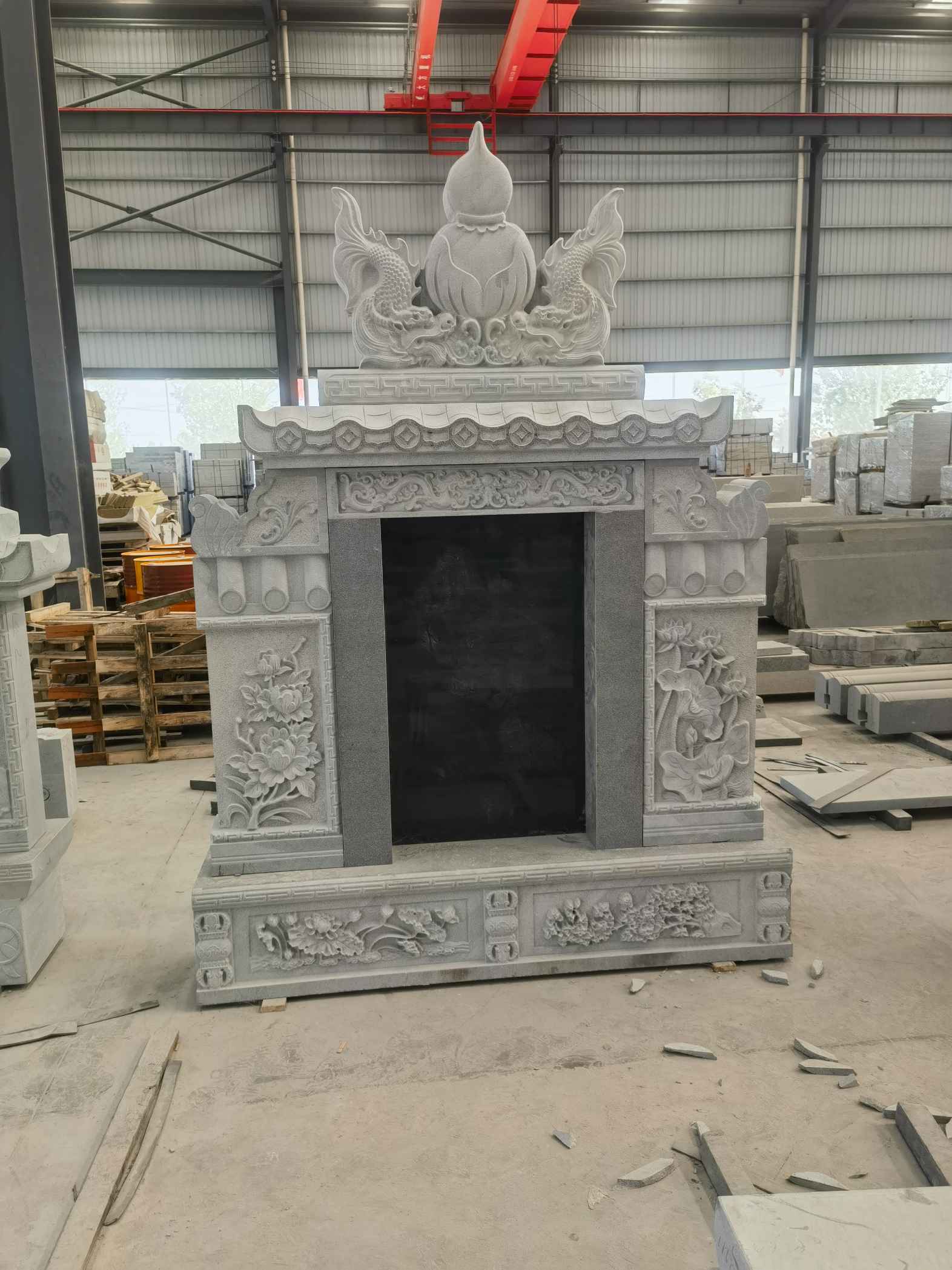 聊城 芝麻灰高档墓碑、土墓，一套也支持定做