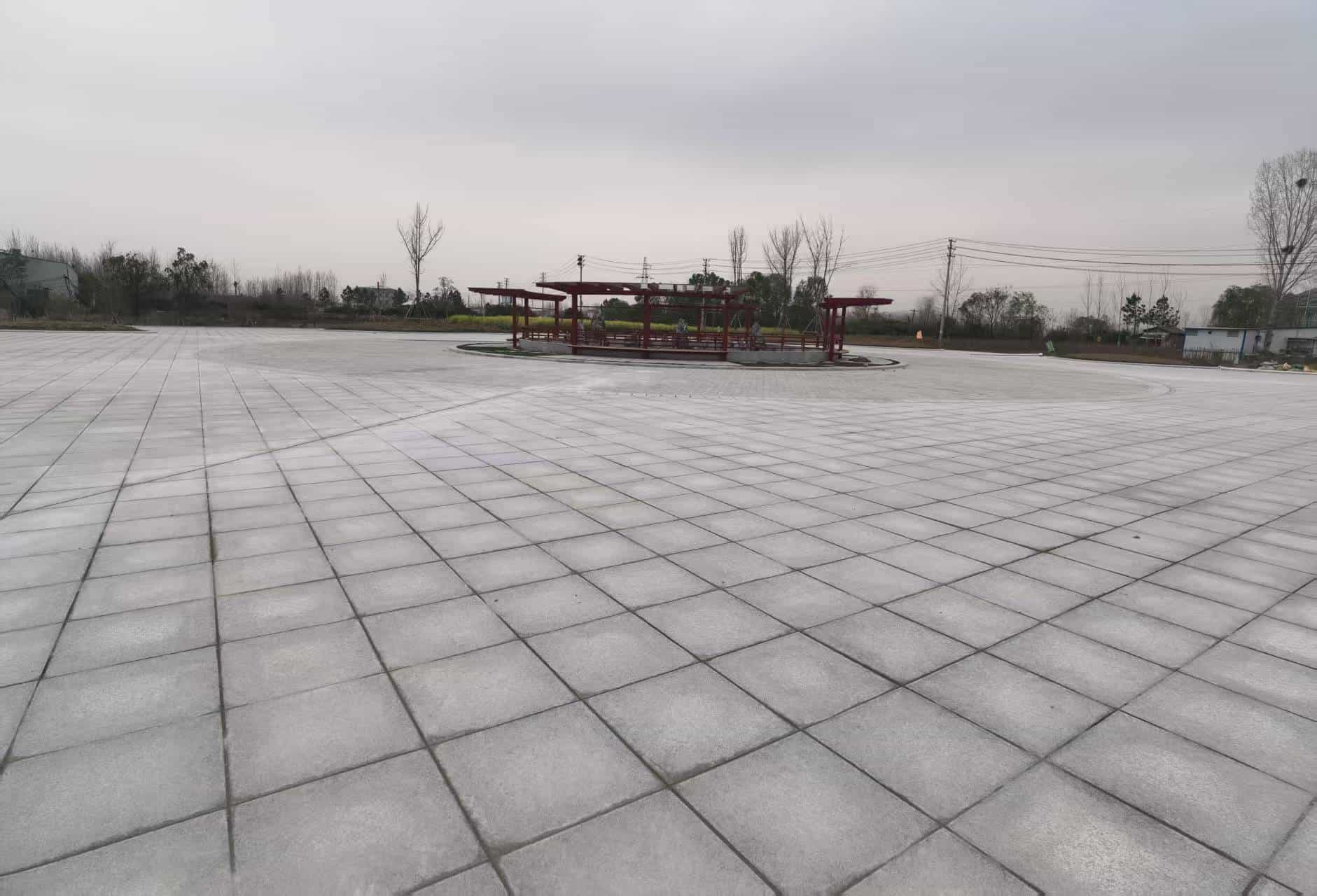 聊城 芝麻白火烧面-公园广场地铺效果